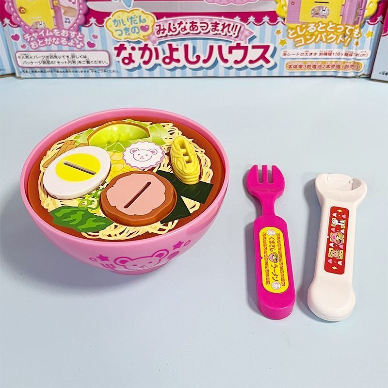 Japanese Food Lifestyle - ชุดของเล่นบะหมี่ราเม็งญี่ปุ่นจำลอง ตุ๊กตาน่ารักกินอาหาร ของเล่นบะหมี่เด็กเล่นบ้าน ชุดของขวัญวันเกิด