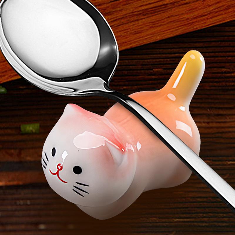 ผู้ถือตะเกียบแมวเซรามิคผู้ถือต - Chopstick Rest Ceramic บทวิจารณ์และราคา