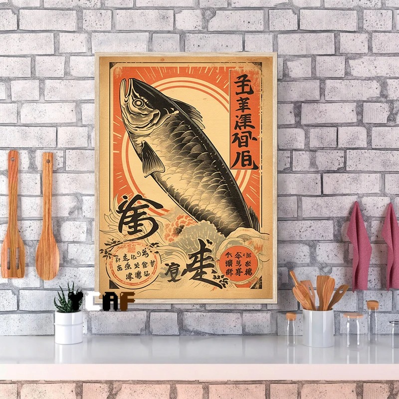 โปสเตอร์อาหารญี่ปุ่นวินเทจพิมพ - Japanese Food Lifestyle บทวิจารณ์และราคา