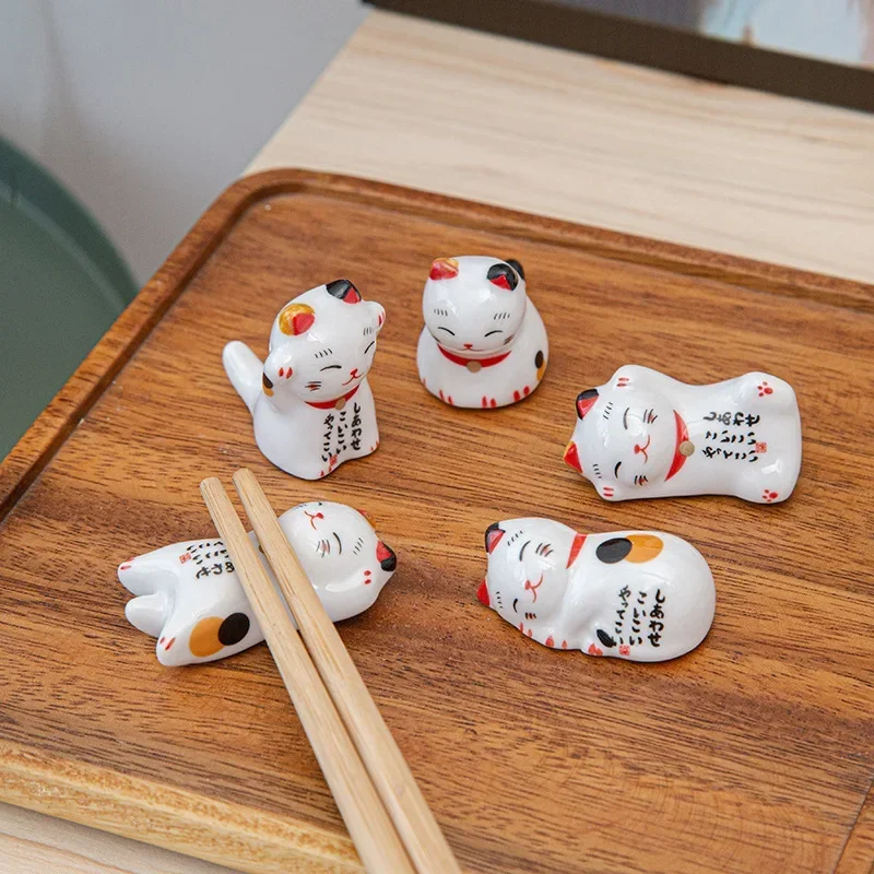 1 Pcs ญี่ปุ่นแมวกวักนำโชคเซราม - Chopstick Rest Ceramic บทวิจารณ์และราคา