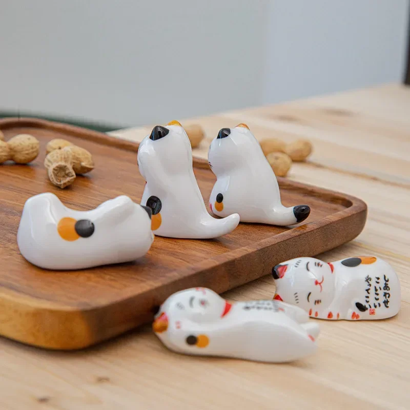 1 Pcs ญี่ปุ่นแมวกวักนำโชคเซราม - Chopstick Rest Ceramic บทวิจารณ์และราคา
