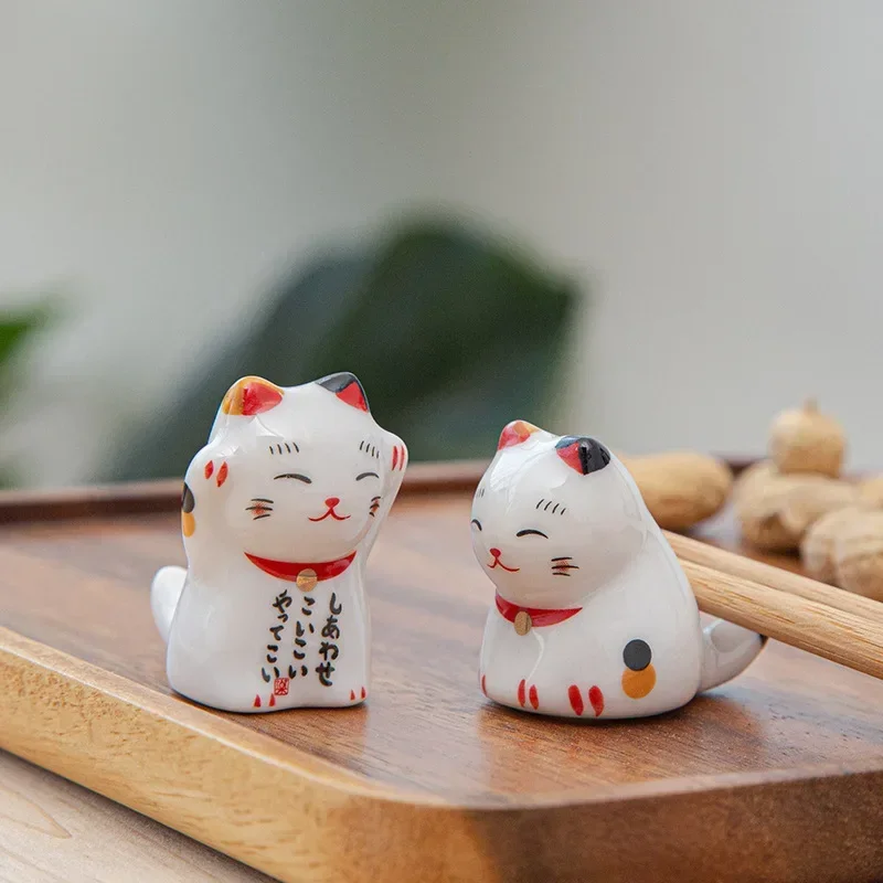 1 Pcs ญี่ปุ่นแมวกวักนำโชคเซราม - Chopstick Rest Ceramic บทวิจารณ์และราคา