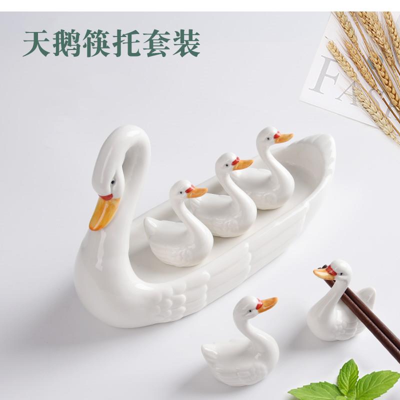 ที่วางตะเกียบเซรามิกรูปหงส์ ชุ - Chopstick Rest Ceramic บทวิจารณ์และราคา
