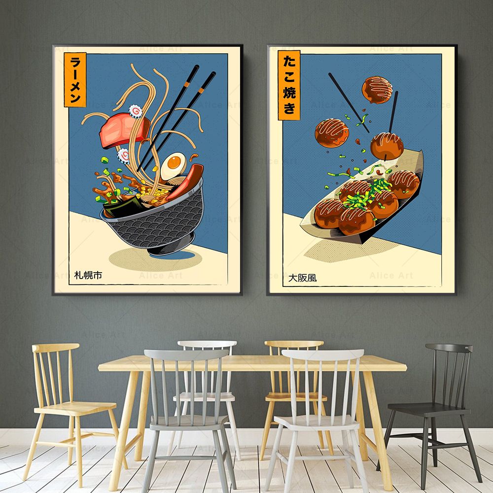 สไตล์ญี่ปุ่นโปสเตอร์ครัวอาหารภ - Japanese Food Lifestyle บทวิจารณ์และราคา